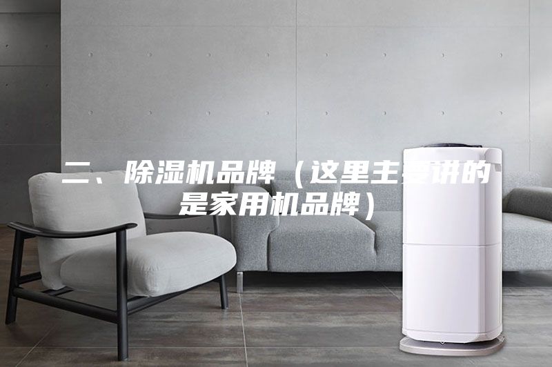 二、除濕機品牌（這里主要講的是家用機品牌）