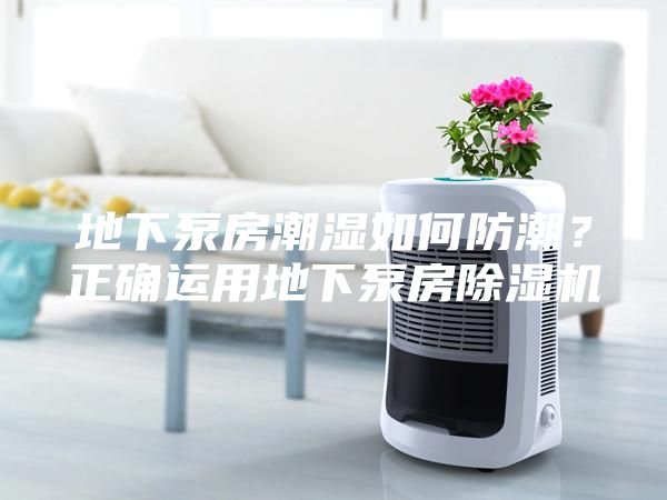 地下泵房潮濕如何防潮？正確運用地下泵房除濕機