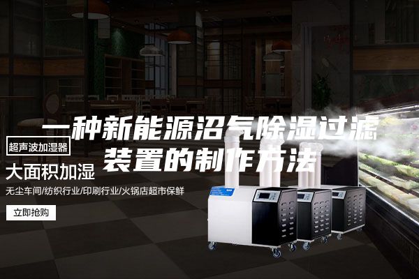 一種新能源沼氣除濕過濾裝置的制作方法